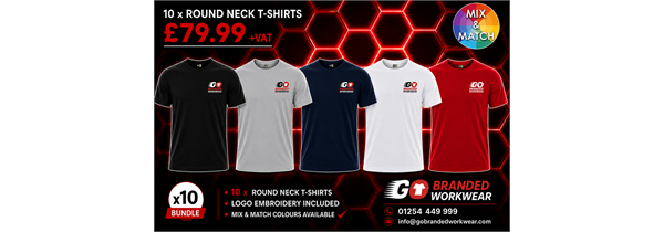 10 x Round Neck T-shirt Bundle 