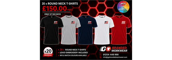 20 x Round Neck T-shirt Bundle 