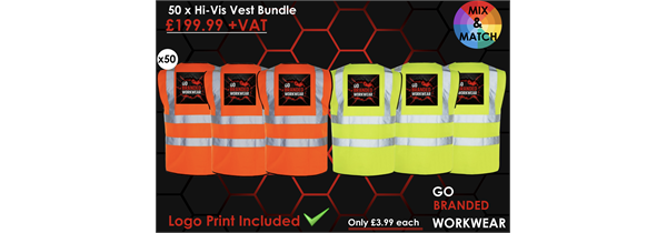 50 x Hi-Vis Vest Bundle 