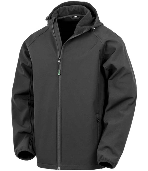 Result Recycled Three Layer Printable Hooded Soft Shell Jacket