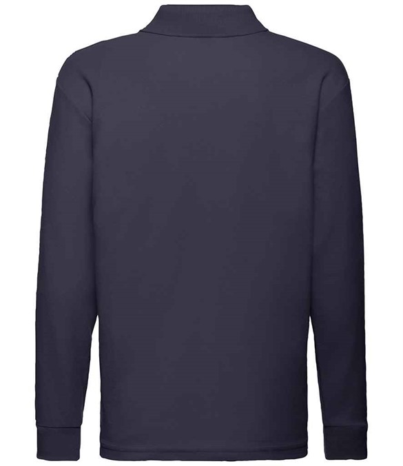 Fruit of the Loom Kids Long Sleeve Poly/Cotton Pique Polo Shirt