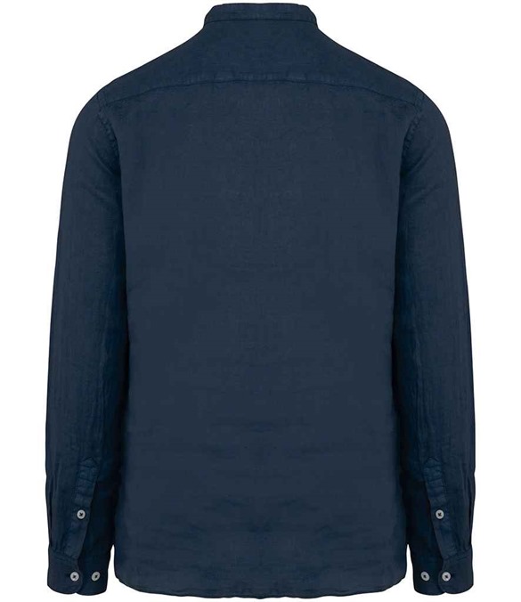 Spasso Washed Mao Collar Shirt
