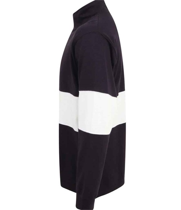 Front Row Panelled 1/4 Zip Neck Top