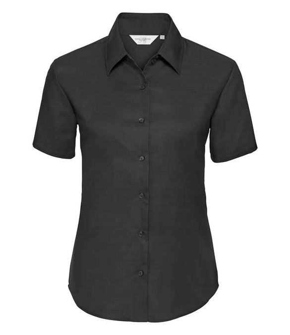 Russell Athletic Collection Ladies Short Sleeve Easy Care Oxford Shirt