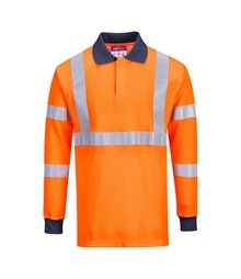 Modaflame Knit HVO FR Long Sleeve Polo Shirt