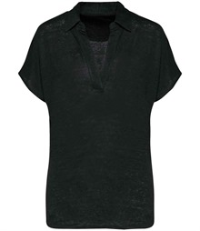 Spasso Ladies Linen Polo Shirt
